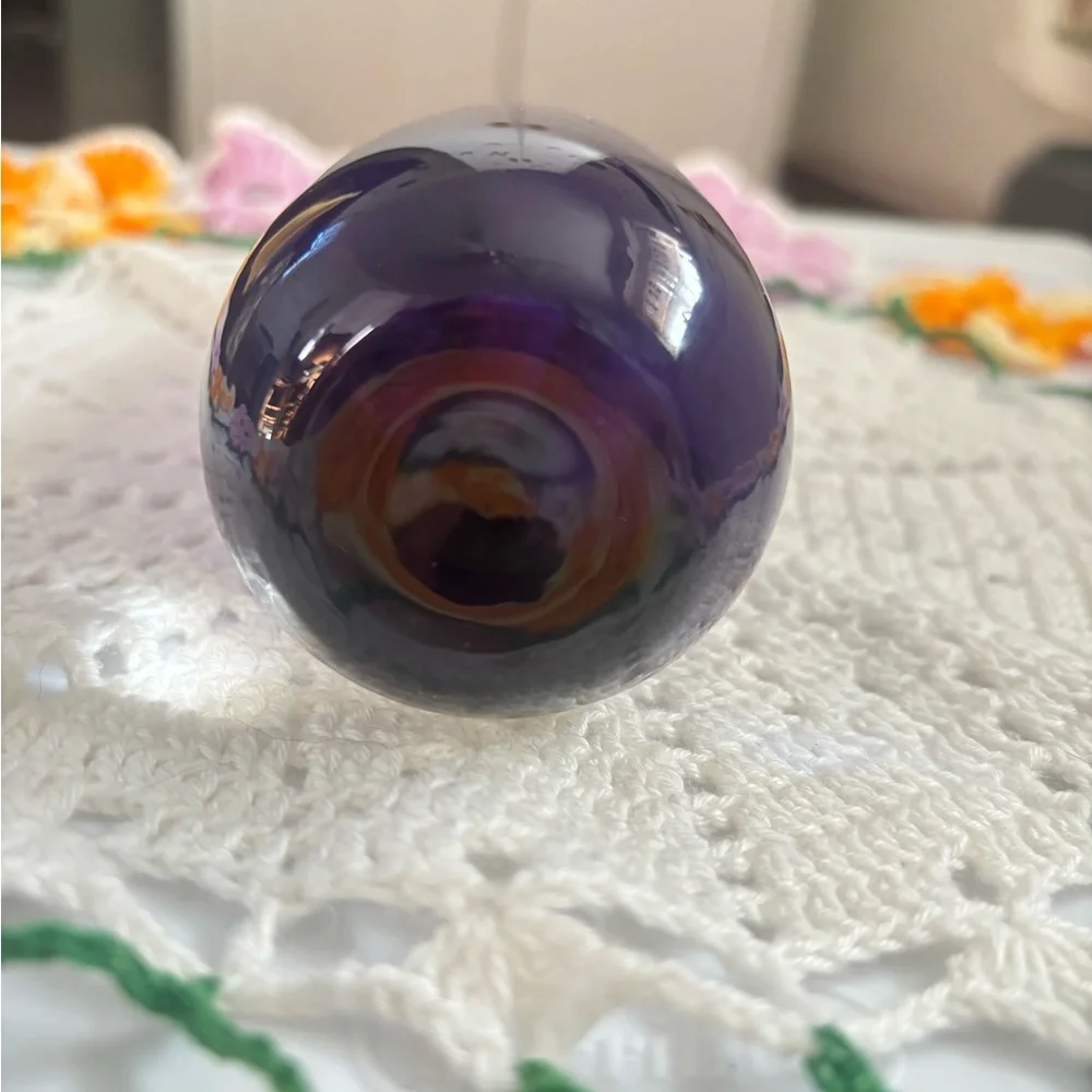 Vintage Scandinavian Glass Art Purple Decorative - Beautiful piece